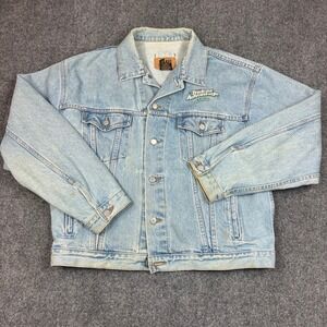 Vintage iD Wear Trident Advantage Mint Denim Jacket Light Wash Canada Men L 80's